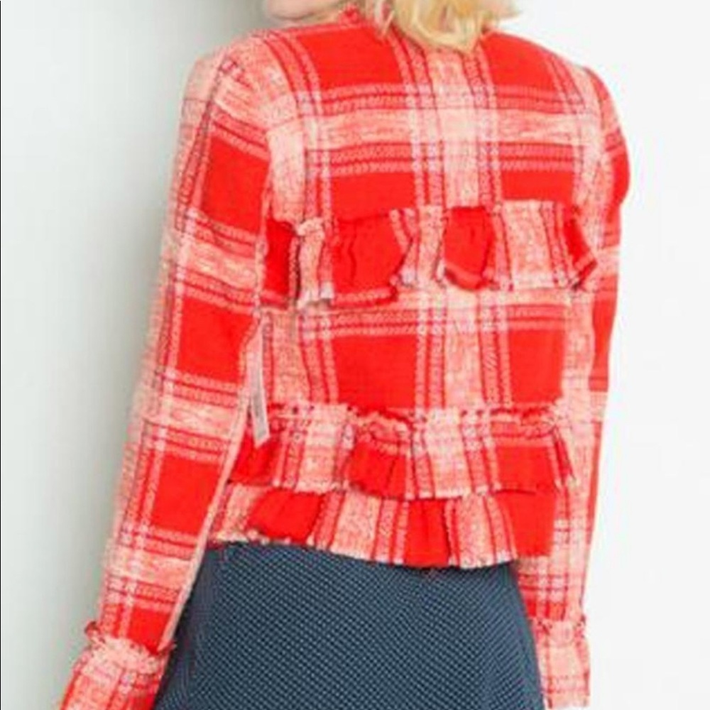 Dex Ruffle Tweed Jacket - Picture 3 of 7